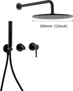 SaniSupreme Grand Canyon 10 inch Zwarte Doucheset Inbouw