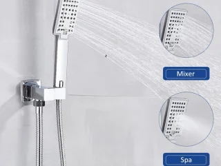 SaniSupreme Manhattan Premium de Luxe Doucheset LCD 12 inch vierkant chroom inbouw