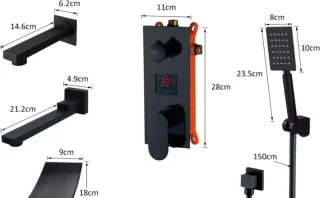 Sanisupreme Manhattan Premium Inbouw Doucheset 10 inch Zwart