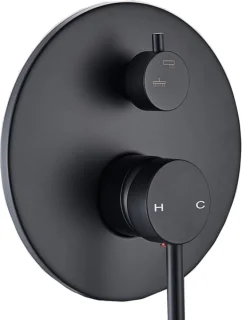 SaniSupreme Monaco 12 inch regendouche 2-weg zwart inbouw