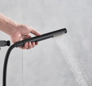 SaniSupreme Monaco 12 inch regendouche 2-weg zwart inbouw