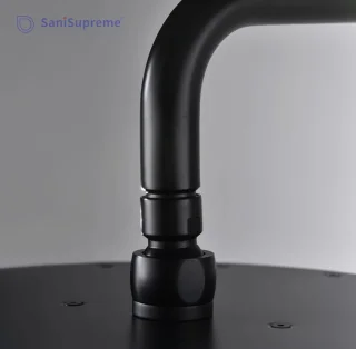 SaniSupreme Montana 20cm regendouche 2-weg zwart inbouw