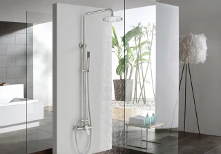 SaniSupreme Orlando opbouw regendoucheset 20 cm rond staal
