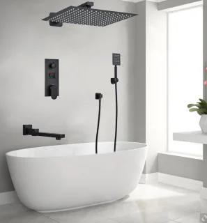 Sanisupreme Promobundel Monaco Premium Luxe Inbouw Doucheset Zwart