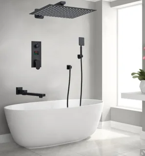 Sanisupreme Promobundel Monaco Premium Luxe Inbouw Doucheset Zwart