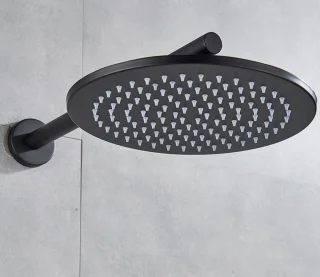 SaniSupreme Sacramento 12 inch Regendouche Zwart Inbouw