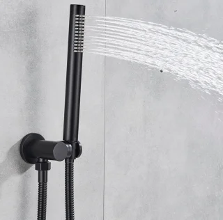 SaniSupreme Sacramento 12 inch Regendouche Zwart Inbouw