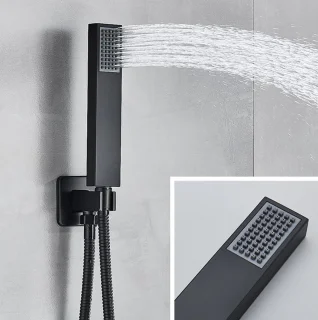 SaniSupreme San Francisco Inbouw Thermostatische Doucheset 60 cm Mat Zwart