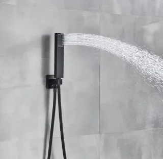 SaniSupreme San Francisco Inbouw Thermostatische Doucheset 60 cm Mat Zwart