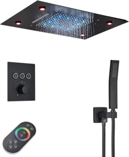 SaniSupreme SmartPulse Doucheset Alicante 3-Weg Inbouw Mat Zwart