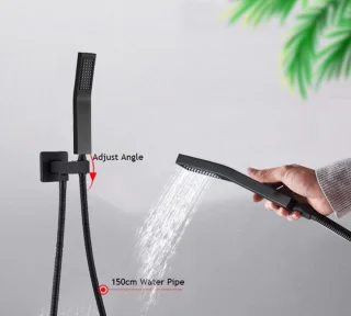 SaniSupreme SmartPulse Doucheset Alicante 3-Weg Inbouw Mat Zwart