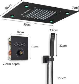 SaniSupreme SmartPulse Doucheset Alicante 3-Weg Inbouw Mat Zwart