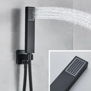 SaniSupreme SmartPulse Doucheset Alicante 3-Weg Inbouw Mat Zwart