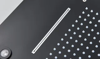 SaniSupreme SmartPulse Plafond LED Regendouche La Paz 50x36 cm Zwart