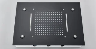 SaniSupreme SmartPulse Plafond LED Regendouche La Paz 50x36 cm Zwart