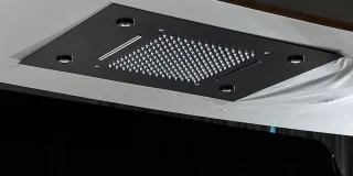 SaniSupreme SmartPulse Plafond LED Regendouche La Paz 50x36 cm Zwart
