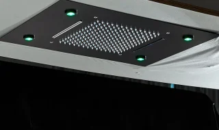 SaniSupreme SmartPulse Plafond LED Regendouche La Paz 50x36 cm Zwart