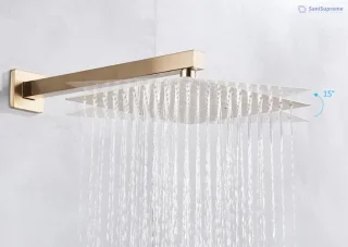 SaniSupreme Vienna 12 inch Regendouche 2-weg Goud Brushed