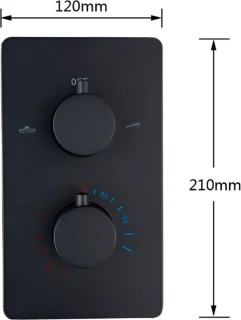 SaniSupreme Washington Premium 12 inch inbouw doucheset mat zwart