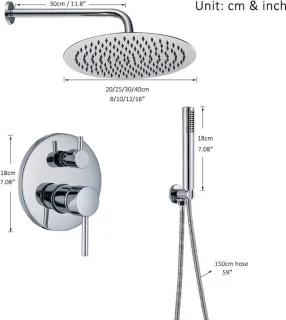 SaniSupreme Yosemite Massief Regendoucheset Inbouw Chroom