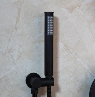 SaniSupreme Yosemite Regendoucheset Inbouw Mat Zwart 30 cm