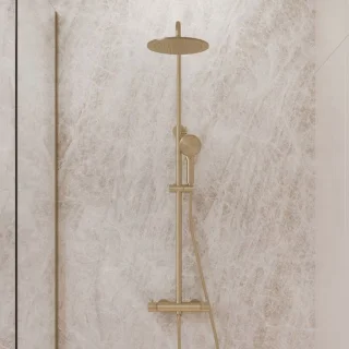 Sanitado Fancy thermostatische regendouche RVS-304 mat goud