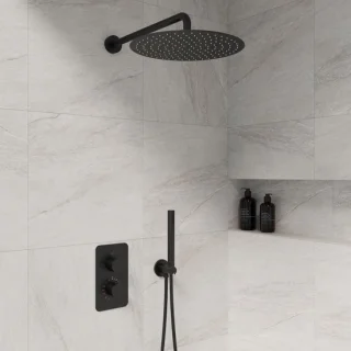 Sanitado Flack Lacora inbouwdouche mat zwart