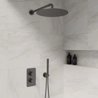 Sanitado Foya complete inbouwdouche in gunmetal