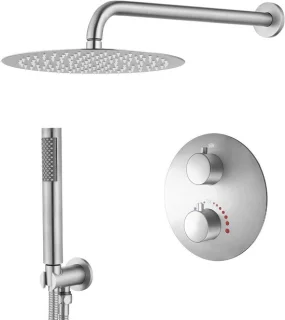 SaniteModar inbouw thermostaatkraan set met regendouche en handdouche