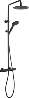Saqu Dream Regendouche Ø25cm Thermostaat Mat Zwart Rond