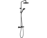 Saqu Dream Regendouche Ø25cm Thermostaat Mat Zwart Rond