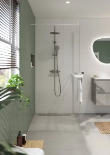 Saqu Eurotrend 225 regendoucheset geborsteld nikkel