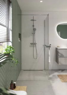 Saqu Eurotrend Regendouche Ø 22.5cm met Thermostaatkraan Chroom Rond