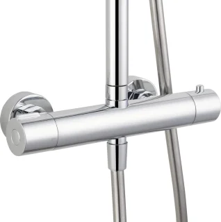 Saqu Eurotrend Regendouche Ø 22.5cm met Thermostaatkraan Chroom Rond