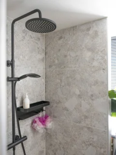Saqu Eurotrend Regendouche Ø22.5cm Mat Zwart Thermostaatkraan