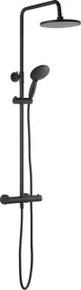 Saqu Eurotrend Regendouche Ø22.5cm Mat Zwart Thermostaatkraan