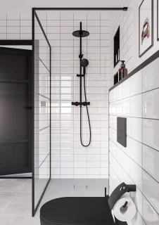 Saqu Eurotrend Regendouche Ø22.5cm Mat Zwart Thermostaatkraan