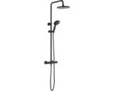 Saqu Eurotrend Regendouche Ø22.5cm Mat Zwart Thermostaatkraan