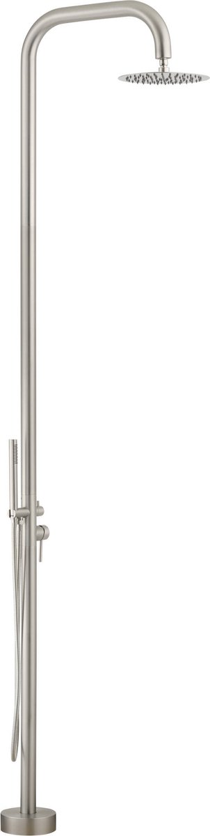 De Saqu RVS buitendouche met handdouche in één oogopslag