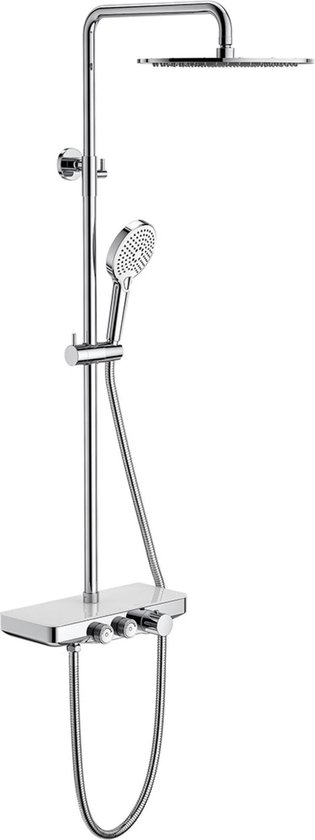Saqu Total Control Regendouche 30cm met Thermostaatkraan en Planchet Chroom