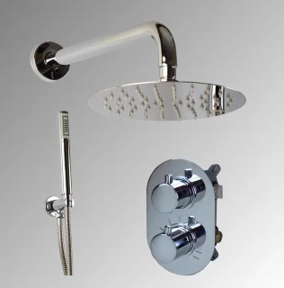 Saturnus inbouw regendoucheset chroom