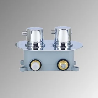 Saturnus inbouw regendoucheset chroom