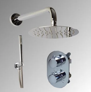 Saturnus inbouw regendoucheset chroom