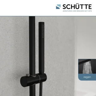 Schütte Aquaduct Hoofddouche Set Mat Zwart