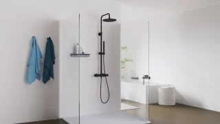 Schütte Aquaduct Hoofddouche Set Mat Zwart