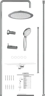 SCHÜTTE Aquastar Douchesysteem Chroom Wit