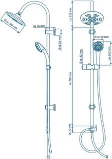 SCHÜTTE Galaxis LED Douchesysteem Regendouche 100 cm Chroom
