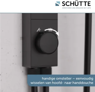 SCHÜTTE La Palma Hoofddouche Set Mat Zwart
