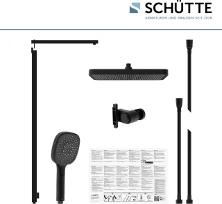SCHÜTTE La Palma Hoofddouche Set Mat Zwart