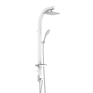 SCHÜTTE Madagaskar Regendouchesysteem 123 cm Wit/Chroom